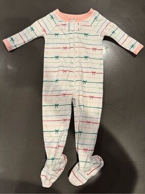 NWOT Lake Holiday bow striped PJs